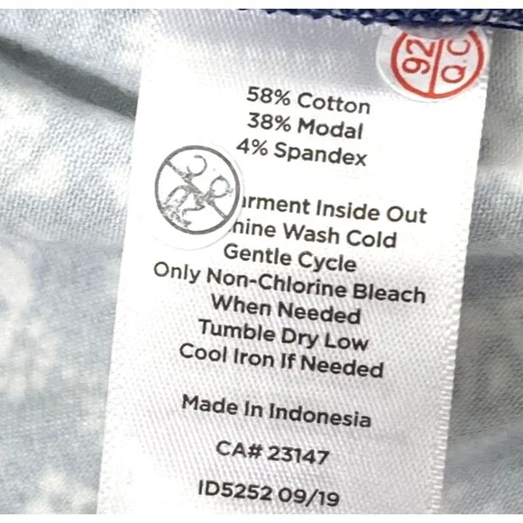 Talbots Patchwork Skirt Long Midi Bandana Floral Blue L Prairie Hippie Gypsy - Picture 3 of 10